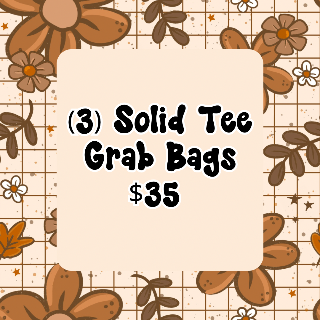 (3) Solid Tee Grab Bags