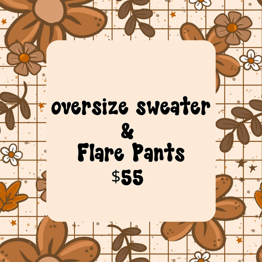 Oversize Sweater & Flare Pants