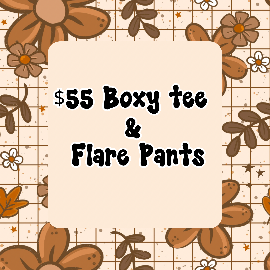 Boxy Tee & Flare Pants