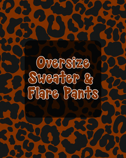 Oversize Sweater & Flare Pants